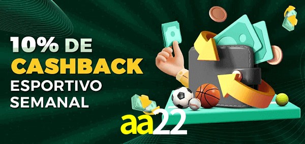 10% de bônus de cashback na aa22